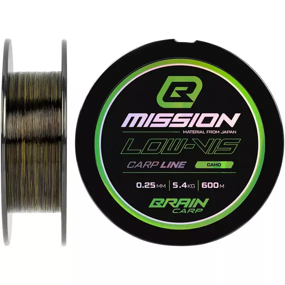 Волосінь Brain Mission Carp Line (Camo) 600m 0.25mm 5.4kg, фото 
